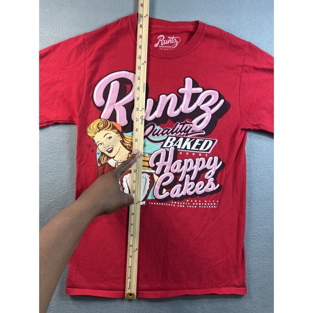Runtz Graphic Red T-Shirt Men Medium 100% Cotton Casual Streetwear, Size SM - Picture 6 of 6